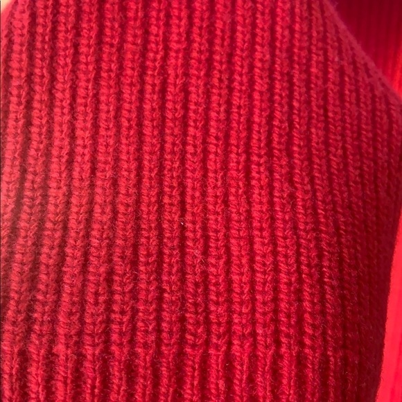 Lauren Ralph Red Mock Neck Cashmere Blend … - Picture 3 of 8